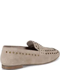 ディバトゥルー レディース シューズ スリッポン・ローファー スエード ローファー Diba True Can Yon Studded Suede Square Toe Loafers Taupe トープ