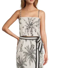 アントニオ メラーニ レディース トップス シャツ ノースリーブ ブラウス Antonio Melani Callista Square Neck Sleeveless Coordinating Blouse Black Toile ブラック