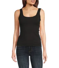 モダン ムーブメント レディース トップス シャツ ノースリーブ Modern Movement Sleeveless Scoop Neck Step In Tank Top Black ブラックのサムネイル