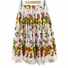 GUCCI プリーツスカート 花柄 昆虫柄 鳥柄 イタリア製 - メルカリ