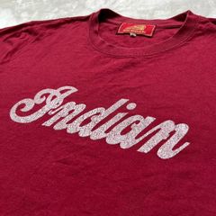 【人気】 Indian Motorcycle （インディアンモーターサイクル） ベーシックTシャツロゴ 半袖カラーTシャツ ヴィンテージ風プリント コットン100% バイカー アメカジ