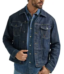 ラングラー メンズ アウター ジャケット・ブルゾン デニム ジャケット WranglerR Long Sleeve Unlined Denim Jacket Dark Wash デニムのサムネイル