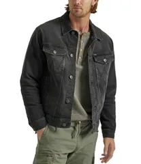 ラングラー メンズ アウター ジャケット・ブルゾン デニム ジャケット WranglerR Long Sleeve Unlined Denim Jacket Black ブラックのサムネイル