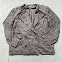 【訳ありセール】 Calvin Klein （カルバンクライン） ダブルブレストジャケット ライトジャケット コットン100% カジュアル マニッシュ ワイドシルエット レディースのサムネイル