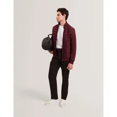 テッドベーカー メンズ アウター ジャケット・ブルゾン キルティング Ted Baker Mens Long Sleeve Quilted Hybrid Jacket Maroon マルーンのサムネイル