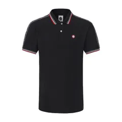 プレティグリーン メンズ トップス ポロシャツ Pretty Green Tape Polo Mens Black ブラックのサムネイル
