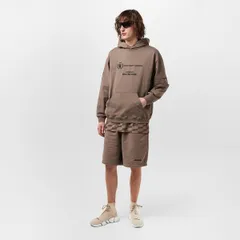 バレンシアガ メンズ アウター パーカー・スウェット Balenciaga Mens Over thead Hoodie TaupeBlack ブラック