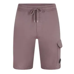 シーピーカンパニー メンズ ボトムス ハーフパンツ・ショーツ ショートパンツ フリース CP COMPANY Micro Lens Fleece Shorts Purple Dove 735 パープル