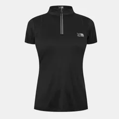 カリマー レディース トップス Tシャツ Karrimor Womenshort Sleeve 14 Zip TShirt Black ブラックのサムネイル