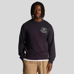 ライルアンドスコット メンズ アウター パーカー・スウェット シャツ グラフィック Lyle and Scott Racquet Club Graphic Sweatshirt Navy ネイビーのサムネイル