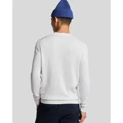 ライルアンドスコット メンズ アウター ニット・セーター クルーネック コットン Lyle and Scottonal Superfine Cotton Crew Neck Jumper Whiteのサムネイル