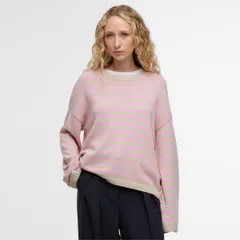 バブアー レディース アウター ニット・セーター Barbour Womens Rosie Striped Jumper OatChrry Blssm ストライプのサムネイル