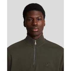 ライルアンドスコット メンズ アウター パーカー・スウェット ハーフジップ シャツ Lyle and Scottonal Eagle Quarter Zip Sweatshirt Green グリーンのサムネイル