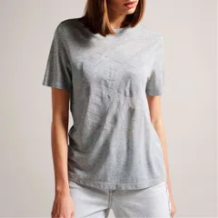 テッドベーカー レディース トップス Tシャツ グラフィック Ted Baker Tedin Graphic TShirt Grey グレーのサムネイル