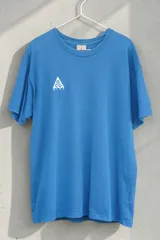 NIKE ACG 刺繍ロゴ Tシャツ Mサイズ ブルー×グリーン系 ACG三角ロゴ BQ7343-474