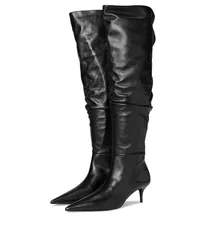 シュッツ レディース シューズ ブーツ・レインブーツ Schutz Ashlee Mid Over the knee Black ブラック