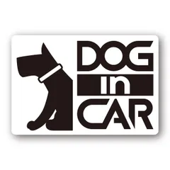 オリジナルデザインストア 【ドッグインカー】 ステッカー シール W90㎜×H60㎜ 車 屋外 防水 