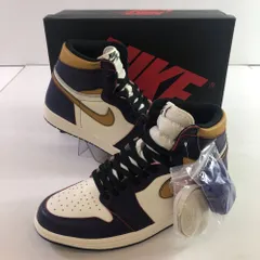 04w6463∞※【中古】NIKE AIR JORDAN 1 ナイキ エア ジョーダン1 ハイ OG ディファイアント LA TO CHICAGO CD6578-507 コートパープル/セイル-ユニバーシティゴールド 29cm 【八王子店】