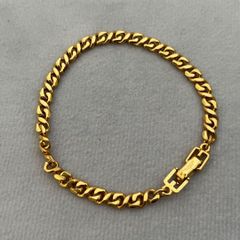 う*か様 【18K刻印入】ゴールド フィガロブレスレット チェーン りえー 