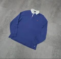 No. 41 ポロ ラルフローレン ラグビーシャツ ネイビーブルー L