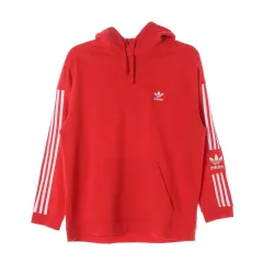 アディダス オリジナル テック フーディー ストライプ フードTシャツ レッド