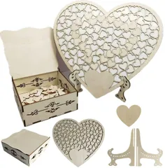 【新着商品】ウェディング ドロップス ハート型 ゲストブック 結婚式 ウェルカムスペース 芳名帳 メッセージボックス 結婚証明書 101名様用 かわいい ゲスト参加型 ウェルカムボード 人前式 ラグジュアリーフレーム 結婚祝い プレゼント