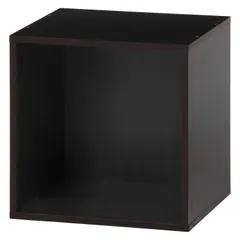 新品 不二貿易 キューブボックス オープンラック 幅34.5×奥行29.5×高さ34.5cm ブラウン 収納 カラーボックス 組み合わせ自由 81900のサムネイル