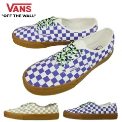 バンズ VANS ヴァンズAUTHENTIC オーセンティック【箱なし】CHECKERBOARD MOON ROCK BLUE/WHITEチェッカーボード チェック柄メンズ レディース スニーカー 靴 スケボーベージュ ホワイト ブルー 白 青ローカット スト