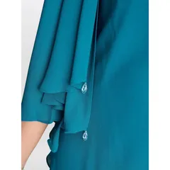 ジーナバッコーニ レディース アウター ジャケット・ブルゾン ティアード アシンメトリー Gina Bacconi Lola Jacket And Asymmetric Tieredress Teal ティール