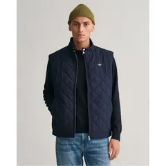 ガント メンズ アウター ジャケット・ブルゾン キルティング ベスト Gant QUILTED WINDCHEATER VEST EVENING BL Evening 433のサムネイル