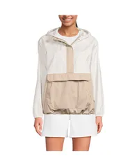 ランズエンド レディース アウター ジャケット・ブルゾン Lands End Womens Packable Anorak Windbreaker Egretchampagne シャンパンのサムネイル