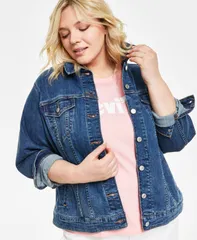リーバイス レディース アウター ジャケット・ブルゾン コットン デニム ジャケット Levis Womens Original Cotton Denim Trucker Jacket XS4X Sweet Jane デニム