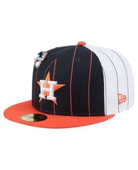 ニューエラ メンズ アクセサリー 帽子 New Era Mens Navy Houston Astros Pinstripe 59FIFTY Hat Navy ネイビー