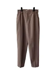 55-66)横ゴム ブラウン バギーパンツ