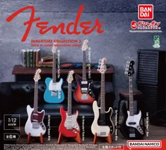 Fender Miniature Collection2 フェンダーミニチュアコレクション 全6種セット フルコンプ コンプ コンプリート ガチャ ガチャガチャ カプセルトイ ミニチュア フィギュア 楽器 ギター ベース 音楽 台座付き ディスプレイ
