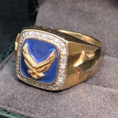 ダンベリーミント US Air Forceアメリカ空軍 ミリタリーリング 14K 