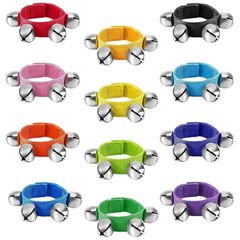 [Brand New] Ring Bells, Wrist Bells, Children's Handbells, 12 Colors, Set of 12, Musical Instrument, Percussion Instrument, Karaoke Set, Colorful, Playtime, Dance, Karaoke, Fun Music Toy, Bear Repellent Bell, Early Childhood Education, Nursery School, Kindergarten, Music Class, Suitable for Adults and Students, 1