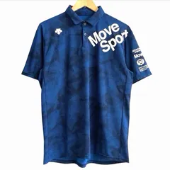 デサント DESCENTE Move Sport ムーブスポーツ サンスクリーン グラフィック 半袖 ポロシャツ DMMPJA76 ゴルフ フィットネス メンズ XO