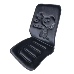 【在庫セール】ボンフォーム(BONFORM) シートクッション スヌーピープレス 軽/普通車 背もたれ付ダブル ストッパー付ブラック 5712-07BK