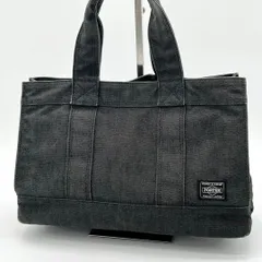 【美品】PORTER スモーキー ハンドバッグ トートバッグ キャンバス 黒色