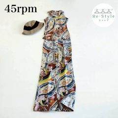 ☆45R☆アイリーアロハプリントのМキャミ ブラウン Мサイズ - メルカリ