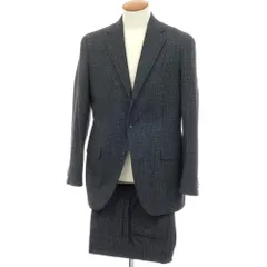 【中古】ボリオリ BOGLIOLI ウール チェック 3つボタンスーツ グレーxネイビー【サイズ48】【メンズ】のサムネイル