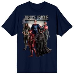 애니메이션 캐릭터 맨즈 탑스 T셔츠 그래픽 Licensed Character Mens DComics Justice League Favorite Characters Graphic Tee Navy 네이비