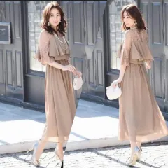 高品質★ 大好評 フォーマル レースドレス シフォンドレス 結婚式 二次会 パーティードレス ロングワンピース