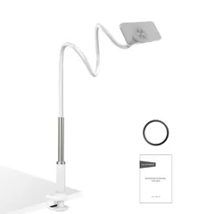新品 NEEWER BASICS マグネット式スマホスタンド 卓上用 360°回転 スマホホルダー フレキシブルアーム付き オーバーヘッドテーブル用 クランプマウント MagSafe iPhone/Android対応 ベッドビデオ録画用 PA151 ホワイトのサムネイル