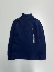 正規品 ポロ キッズ ラルフローレン ネイビー ハーフジップアップ スウェット