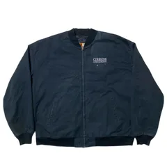 ブルゾン MA-1 刺繍 ジップアップ ワークジャケット アウター ワークウェア ストリート ファッション スタイル ヴィンテージ感 2XL オーバーサイズ ビッグシルエット  レディース ユニセックス メンズ 古着 長袖 CHM