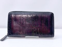 極美品20万 Berluti スクリット レザー ラウンドジップ長財布 オルガ期