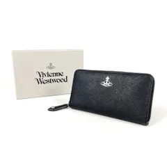 VIVIENNE　WESTWOOD　ヴィヴィアンウエストウッド　長財布　ロングウォレット　ラウンドジップ　VEGAN　ヴィーガンレザー　ブラック　箱付