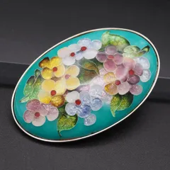S575 七宝 ブローチ フラワー 花 デザイン ヴィンテージ
